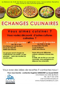 Activité échanges culinaires